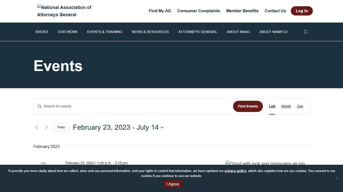 Past Events from February 25, 2021 – December 2, 2020 – National Association of Attorneys General